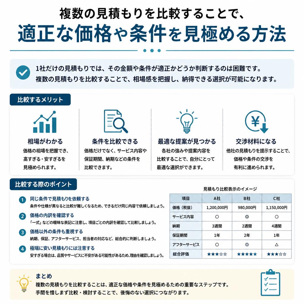 見積もりを比較することの重要性
