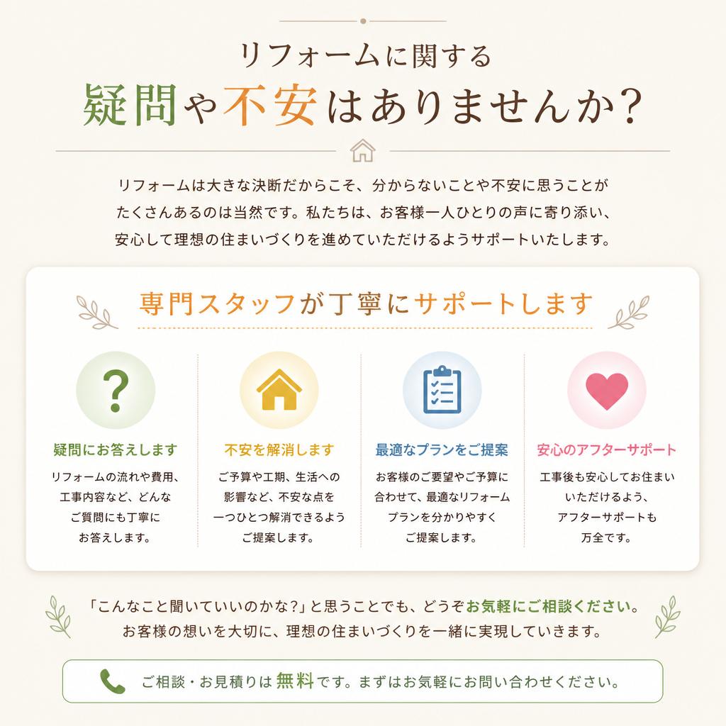 お気軽にお問い合わせを！