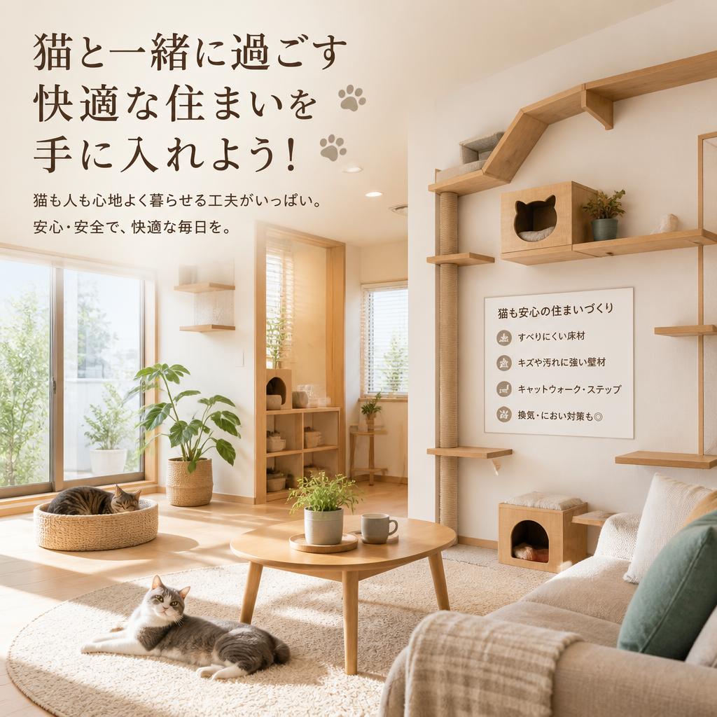 猫と一緒に過ごす快適な住まいを手に入れよう！