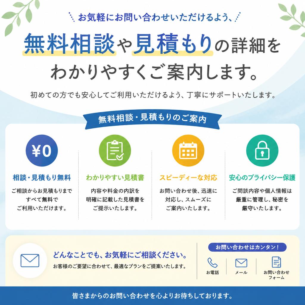 無料相談・お見積もりのご案内